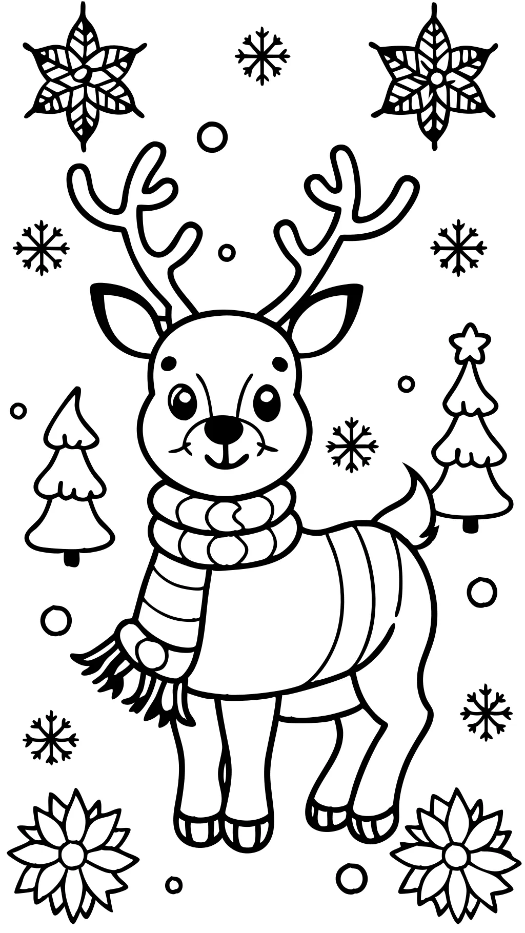 christmas coloring pages raindeer